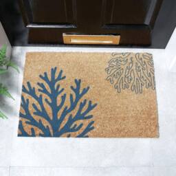 Artsy Mats Coral Doormat (60 x 40cm) in Brown - Size: 40 cm x 60 cm