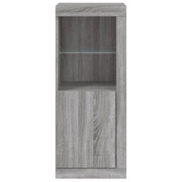 Berkfield Home Sideboard with LED Lights Grey Sonoma 41x37x100 cm - Size: 41 x 37 x 100 cm - thumbnail 6