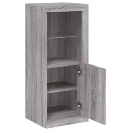Berkfield Home Sideboard with LED Lights Grey Sonoma 41x37x100 cm - Size: 41 x 37 x 100 cm - thumbnail 7
