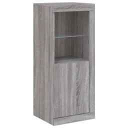 Berkfield Home Sideboard with LED Lights Grey Sonoma 41x37x100 cm - Size: 41 x 37 x 100 cm - thumbnail 3