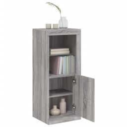 Berkfield Home Sideboard with LED Lights Grey Sonoma 41x37x100 cm - Size: 41 x 37 x 100 cm - thumbnail 5