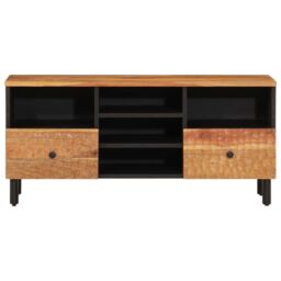Berkfield Home TV Cabinet 100x33x46 cm Solid Wood Acacia in Brown - Size: 100 x 33 x 46 cm - thumbnail 5