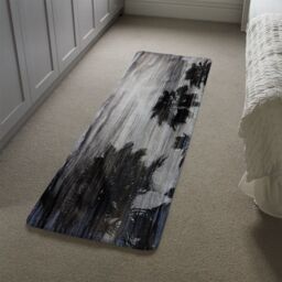 Benjamin Tate Design Silver & Black Palm Runner Rug in Natural - Size: 67 cm x 230 cm - thumbnail 4