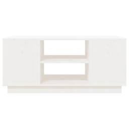 Berkfield Home Beautiful Coffee Table White 90x49x40.5 cm Solid Wood Pine - thumbnail 5