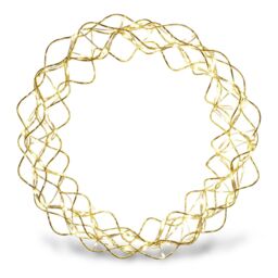 mysmartbuy Indoor or Outdoor 140 LED Copper Wreath with Timer - Light Up Door, Wall or Window Festive Christmas Decoration - 31cm Diameter in Gold - thumbnail 4