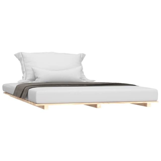 Berkfield Home Beautiful Bed Frame without Mattress 140x200 cm Solid Wood Pine in Light Brown - image 1