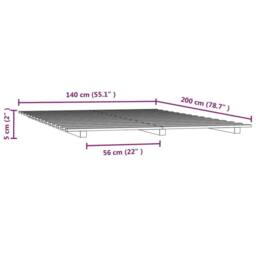 Berkfield Home Beautiful Bed Frame without Mattress 140x200 cm Solid Wood Pine in Light Brown - thumbnail 8