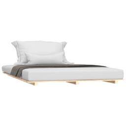Berkfield Home Beautiful Bed Frame without Mattress 140x200 cm Solid Wood Pine in Light Brown - thumbnail 1