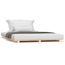 Berkfield Home Beautiful Bed Frame without Mattress 140x200 cm Solid Wood Pine in Light Brown - thumbnail 3