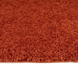 Kukoon Machine Washable Shaggy Rug Luxury Pile Terracotta Bedroom Mat in Burnt Orange - Size: 200 cm x 290 cm - thumbnail 7