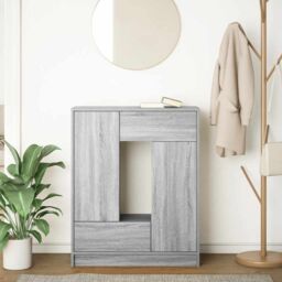 Berkfield Home Sideboard with Drawers & Doors Grey Sonoma 73x31x90 cm - Size: 73 x 31 x 90 cm - thumbnail 3