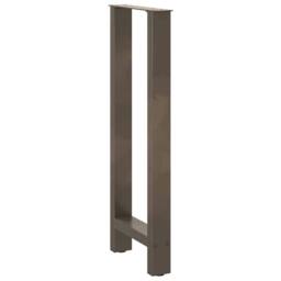 Berkfield Home Coffee Table Legs Natural Steel 2 pcs 50x(100-101) cm Steel in Grey - thumbnail 4