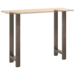 Berkfield Home Coffee Table Legs Natural Steel 2 pcs 50x(100-101) cm Steel in Grey - thumbnail 8