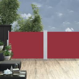 Berkfield Home Retractable Side Awning Red 100x1000 cm - thumbnail 3
