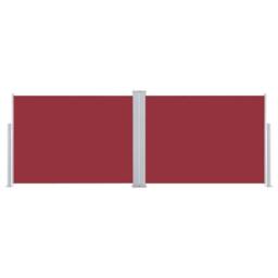 Berkfield Home Retractable Side Awning Red 100x1000 cm - thumbnail 4