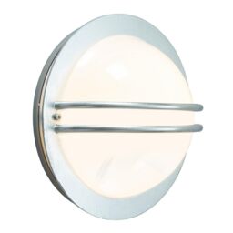 Netlighting Bremen 1 Light Outdoor Wall Light Galvanised IP54 E27 in Grey