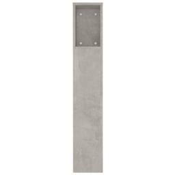 Berkfield Home Headboard Cabinet Concrete Grey 180x18.5x104.5 cm - thumbnail 5