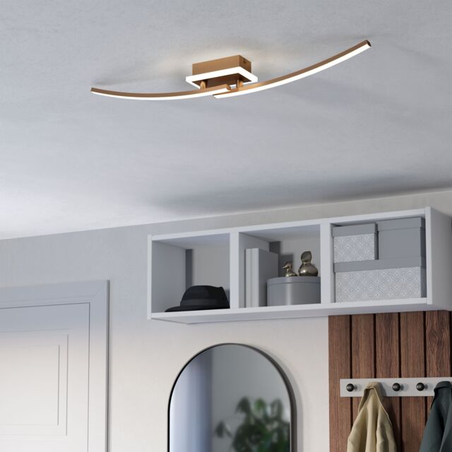 Eglo Lungolago Bronze Steel Minimalist Ceiling Light in Brown - image 1