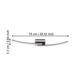 Eglo Lungolago Bronze Steel Minimalist Ceiling Light in Brown - thumbnail 4