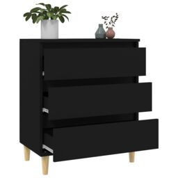 Berkfield Home Sideboard Black 60x35x70 cm Engineered Wood - Size: 60 x 35 x 70 cm - thumbnail 5