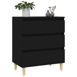 Berkfield Home Sideboard Black 60x35x70 cm Engineered Wood - Size: 60 x 35 x 70 cm - thumbnail 4