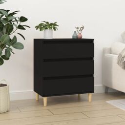 Berkfield Home Sideboard Black 60x35x70 cm Engineered Wood - Size: 60 x 35 x 70 cm - thumbnail 1