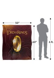 Lord of the Rings The Blanket, 152x127 cm The One Ring Silky Touch Super Soft Throw Blanket in White - thumbnail 5