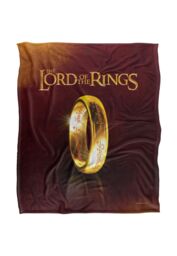 Lord of the Rings The Blanket, 152x127 cm The One Ring Silky Touch Super Soft Throw Blanket in White - thumbnail 1