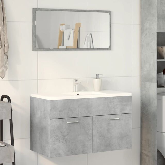 Berkfield Home Sink Cabinet Concrete Grey 80x38.5x46 cm Engineered Wood - image 1