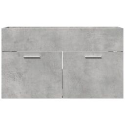 Berkfield Home Sink Cabinet Concrete Grey 80x38.5x46 cm Engineered Wood - thumbnail 4