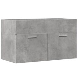 Berkfield Home Sink Cabinet Concrete Grey 80x38.5x46 cm Engineered Wood - thumbnail 2