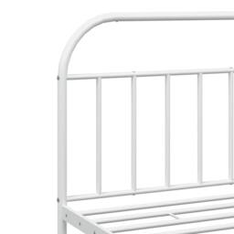 Berkfield Home Metal Bed Frame with Headboard White 200x200 cm - thumbnail 9