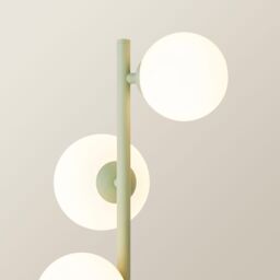 ValueLights Marlow Opaque Glass Globe 3 Way Table Lamp in Green - thumbnail 4