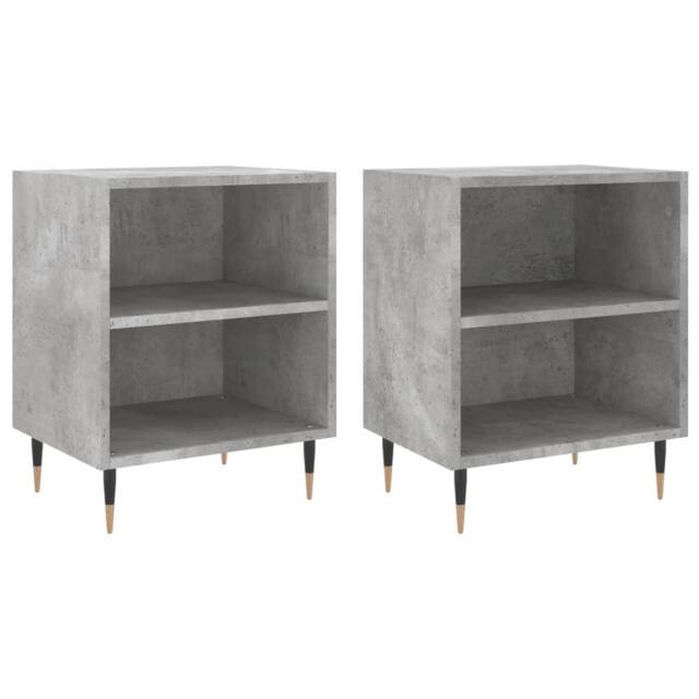 Berkfield Home Bedside Cabinets 2 pcs Concrete Grey 40x30x50 cm Engineered Wood - Size: 40 x 30 x 50 cm - image 1