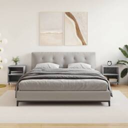 Berkfield Home Bedside Cabinets 2 pcs Concrete Grey 40x30x50 cm Engineered Wood - Size: 40 x 30 x 50 cm - thumbnail 2