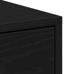 Berkfield Home Stylish Bedside Cabinet Black Oak 40x30x40 cm Engineered Wood - Size: 40 x 30 x 40 cm - thumbnail 9