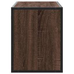 Berkfield Home TV Cabinet Brown Oak 100x31x39.5 cm Engineered Wood & Metal - thumbnail 5