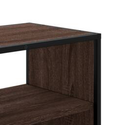 Berkfield Home TV Cabinet Brown Oak 100x31x39.5 cm Engineered Wood & Metal - thumbnail 7