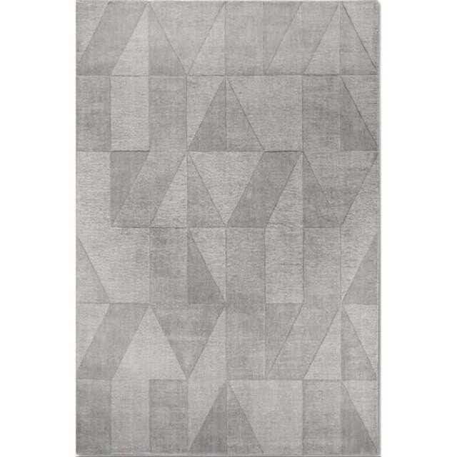 THE RUGS Villeroy & Boch 1906 Wool Rug Ursule Handwoven High Low Pile in Grey - Size: 190 cm x 280 cm - image 1