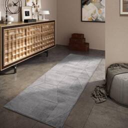 THE RUGS Villeroy & Boch 1906 Wool Rug Ursule Handwoven High Low Pile in Grey - Size: 190 cm x 280 cm - thumbnail 8