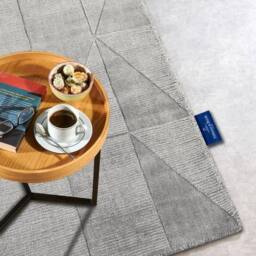 THE RUGS Villeroy & Boch 1906 Wool Rug Ursule Handwoven High Low Pile in Grey - Size: 190 cm x 280 cm - thumbnail 5