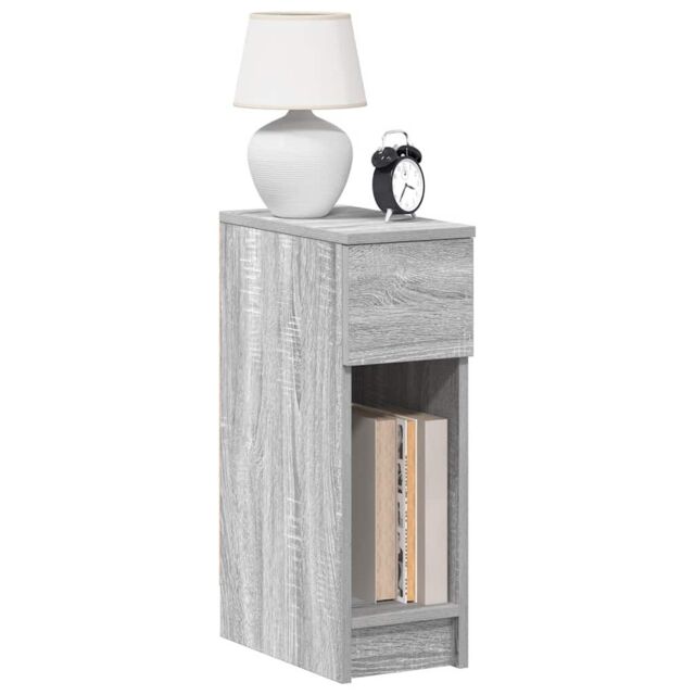 Berkfield Home Bedside Cabinets with Drawer 2 pcs Grey Sonoma 20x36x60 cm - Size: 20 x 36 x 60 cm - image 1