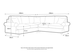 The Great Sofa Company Ezra Large Textured Velvet Corner Sofa - Scroll Arm in Emerald - thumbnail 3