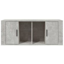 Berkfield Home TV Cabinet Concrete Grey 100x35x40 cm Engineered Wood - Size: 100 x 35 x 40 cm - thumbnail 5