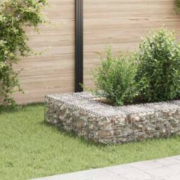 Berkfield Home Durable Cube Gabion Raised Bed Steel Wire 30x30x30 cm in Silver - Size: 30 x 30 x 30 cm - thumbnail 2