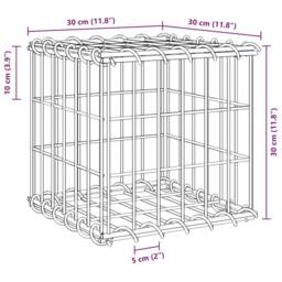 Berkfield Home Durable Cube Gabion Raised Bed Steel Wire 30x30x30 cm in Silver - Size: 30 x 30 x 30 cm - thumbnail 6