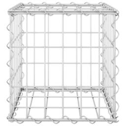 Berkfield Home Durable Cube Gabion Raised Bed Steel Wire 30x30x30 cm in Silver - Size: 30 x 30 x 30 cm - thumbnail 4