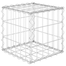 Berkfield Home Durable Cube Gabion Raised Bed Steel Wire 30x30x30 cm in Silver - Size: 30 x 30 x 30 cm - thumbnail 3