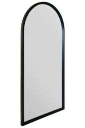 "MirrorOutlet Black Metal Framed Arched Wall Mirror 47"" X 23.5"" (120CM X 60CM) - Size: 1 Pack" - thumbnail 4
