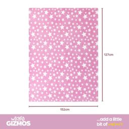 Wicked Gizmos Starry Night Glow in the Dark Blanket - Pink in Dusty Pink - thumbnail 8